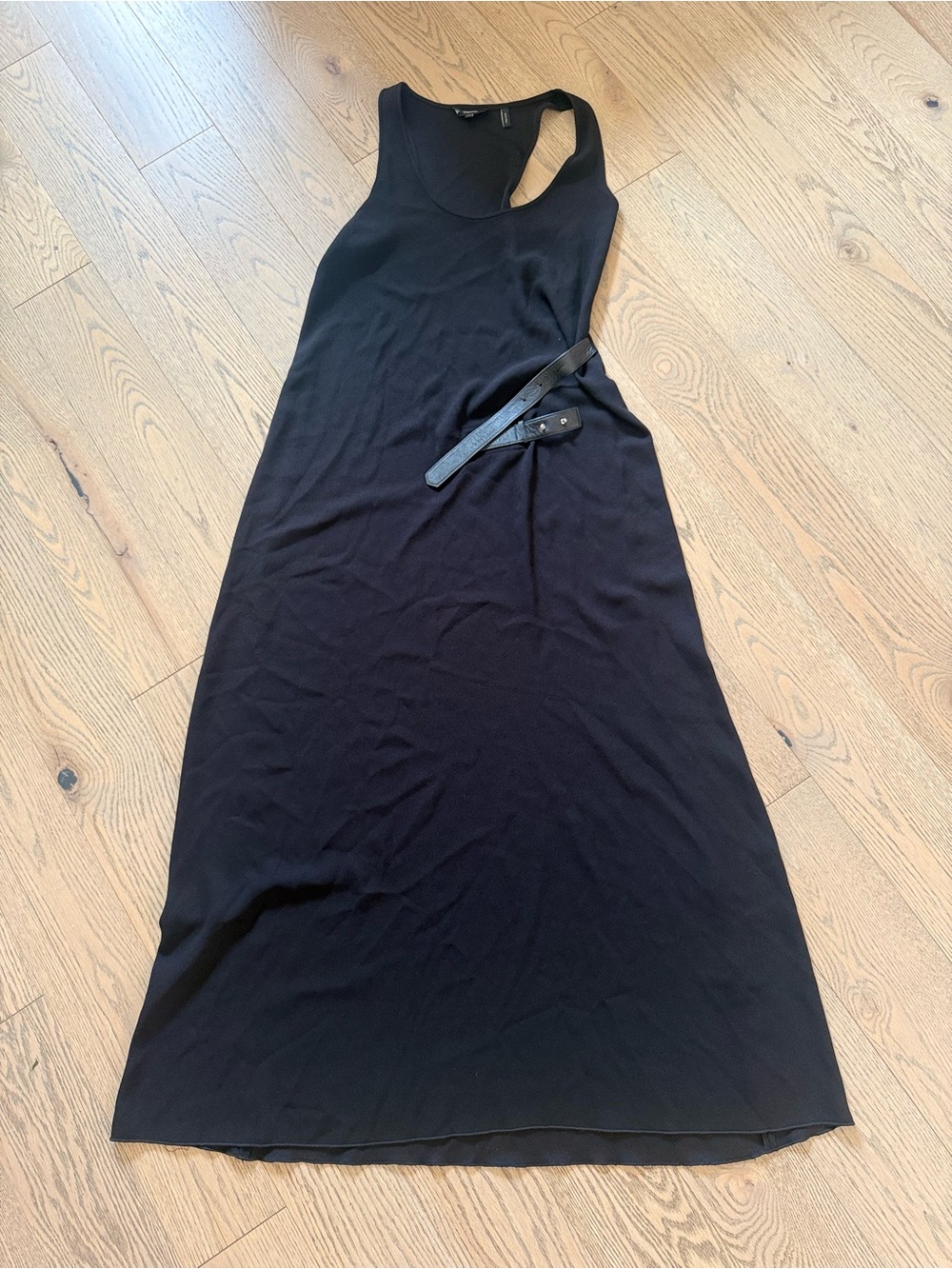 Theory Black Sleeveless Maxi Dress